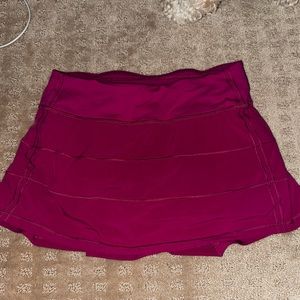 Lululemon Magenta Pace Rival Tennis Skirt